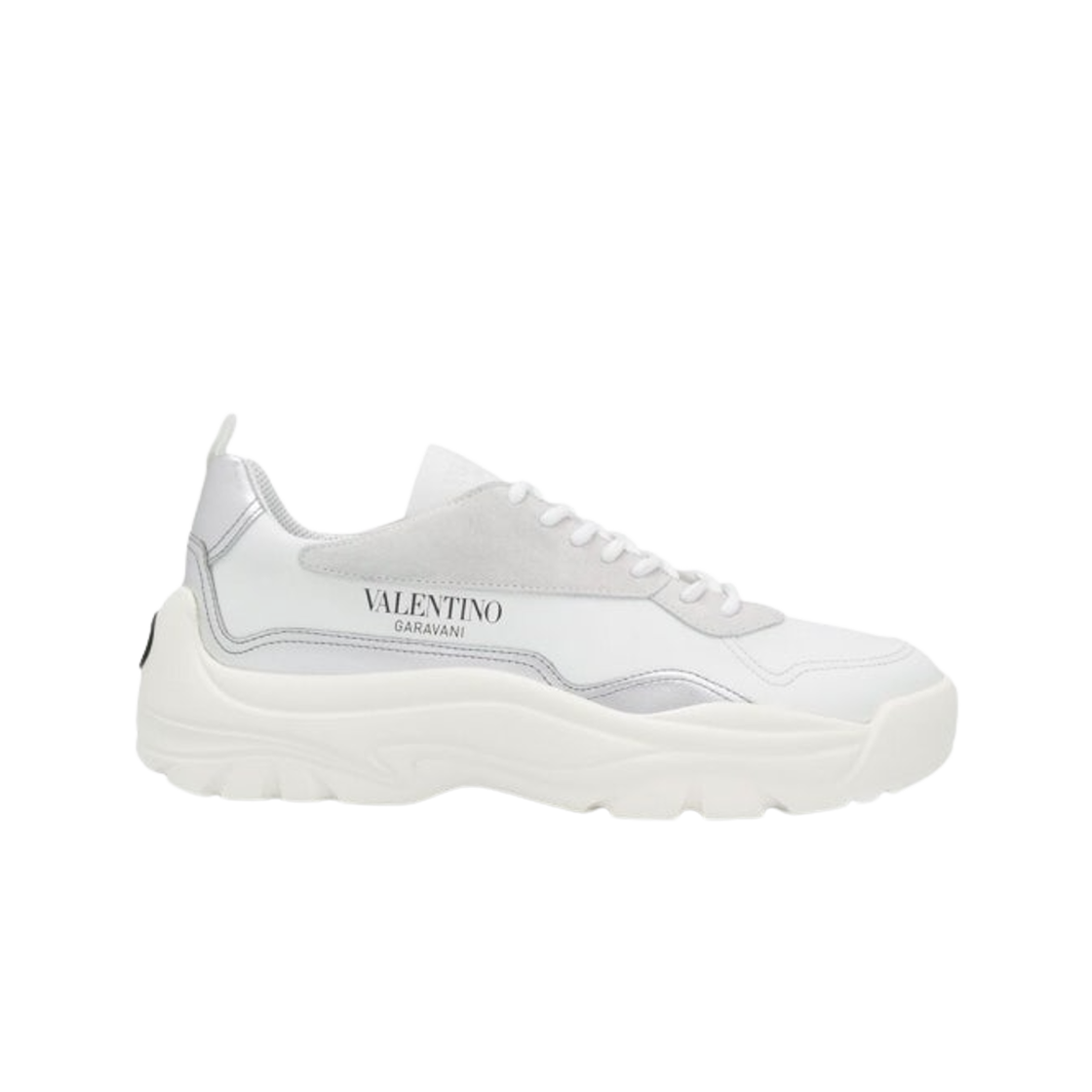 S0B17PSDGR9 Valentino Logo Bansi Sneakers White Silver