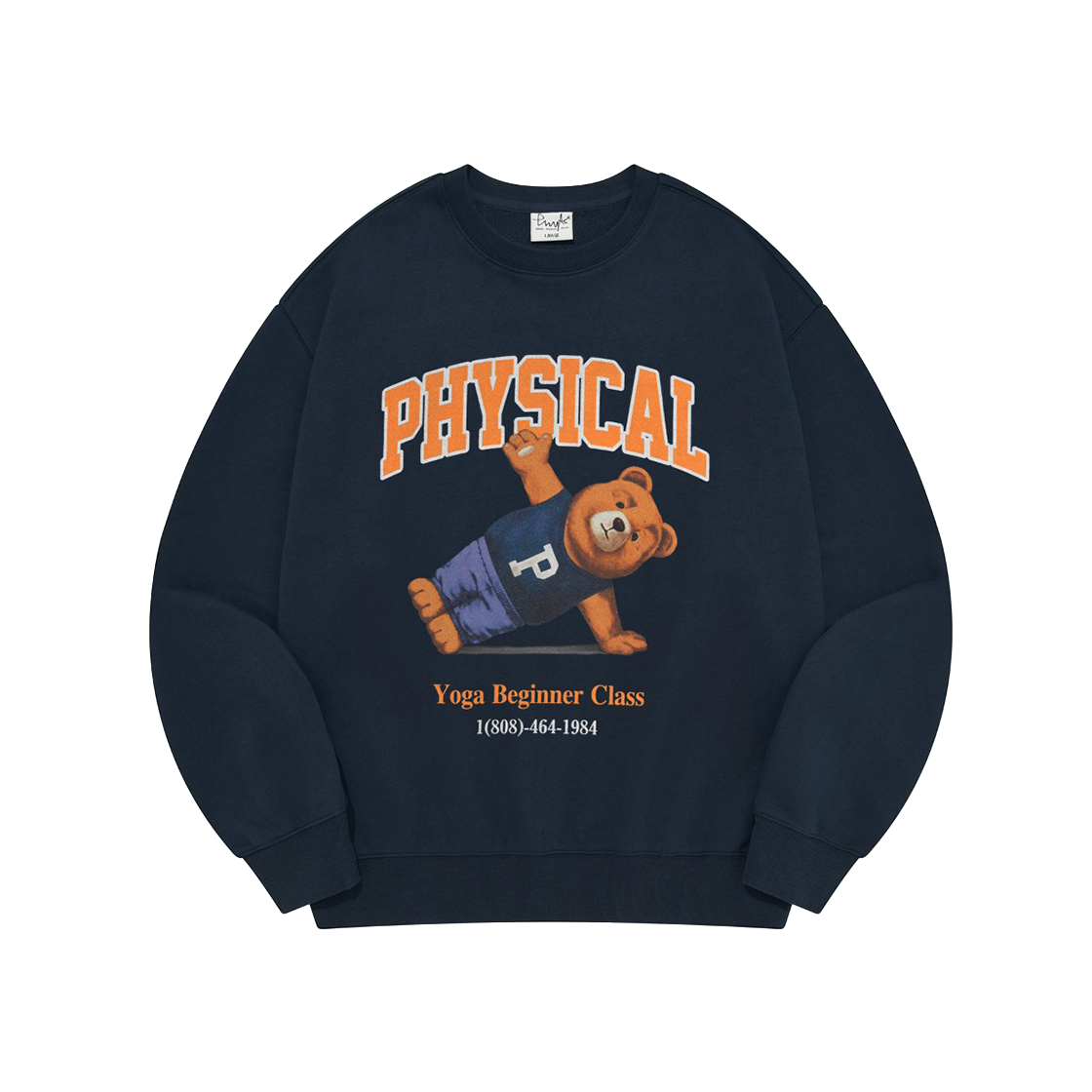 PEF1CR320SNA Phyps Dept Yoga Bear Sweat Shirt Navy