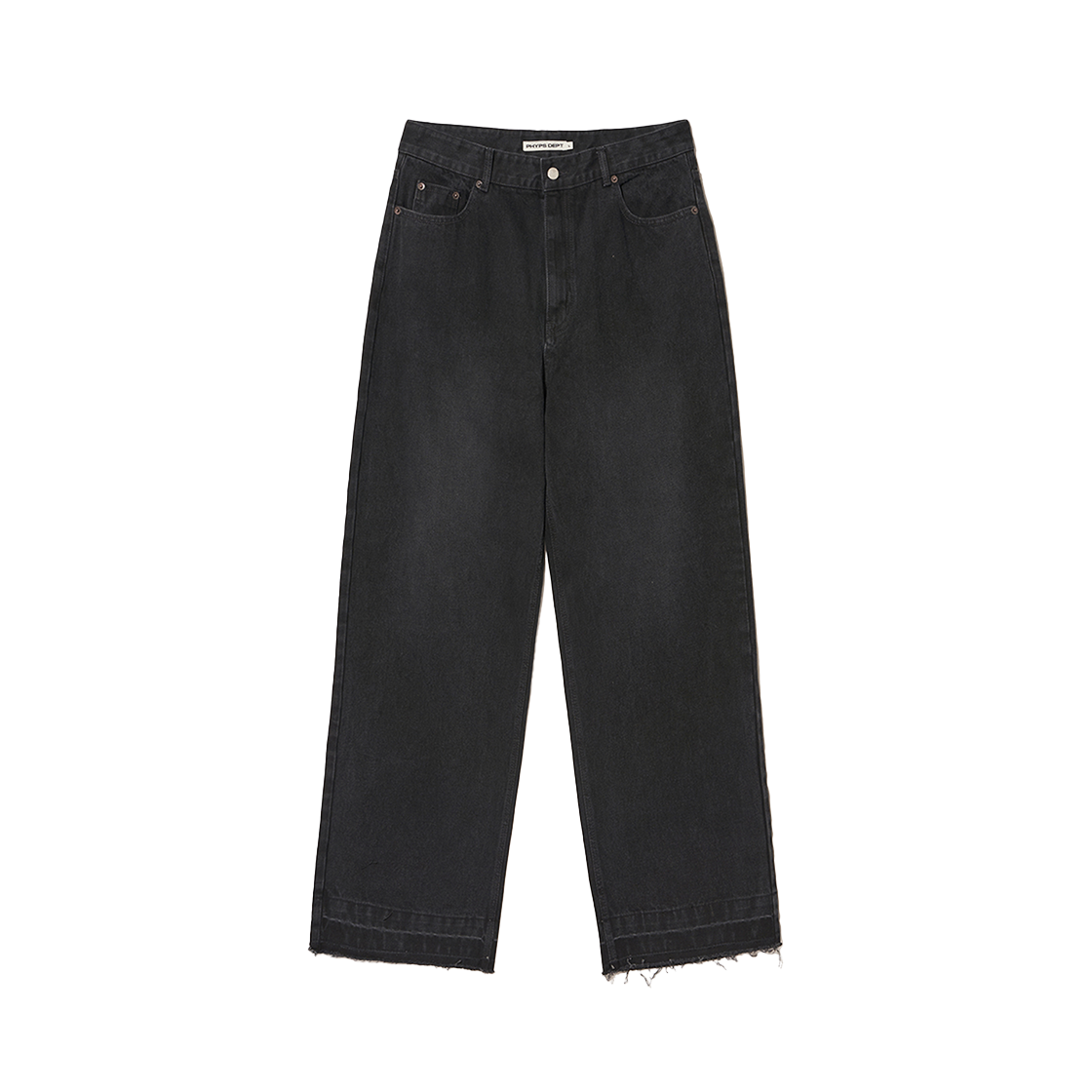 PEF1DP302ABK Phyps Dept Cut-off Denim Pants Black