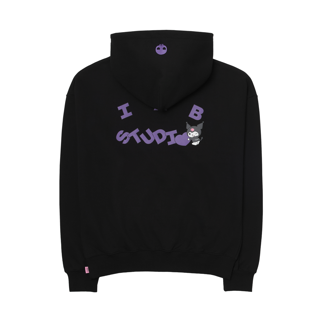 아이앱 스튜디오 쿠로미 집업 후드 블랙(IAB Studio Kuromi Zip-Up Hoodie Black)