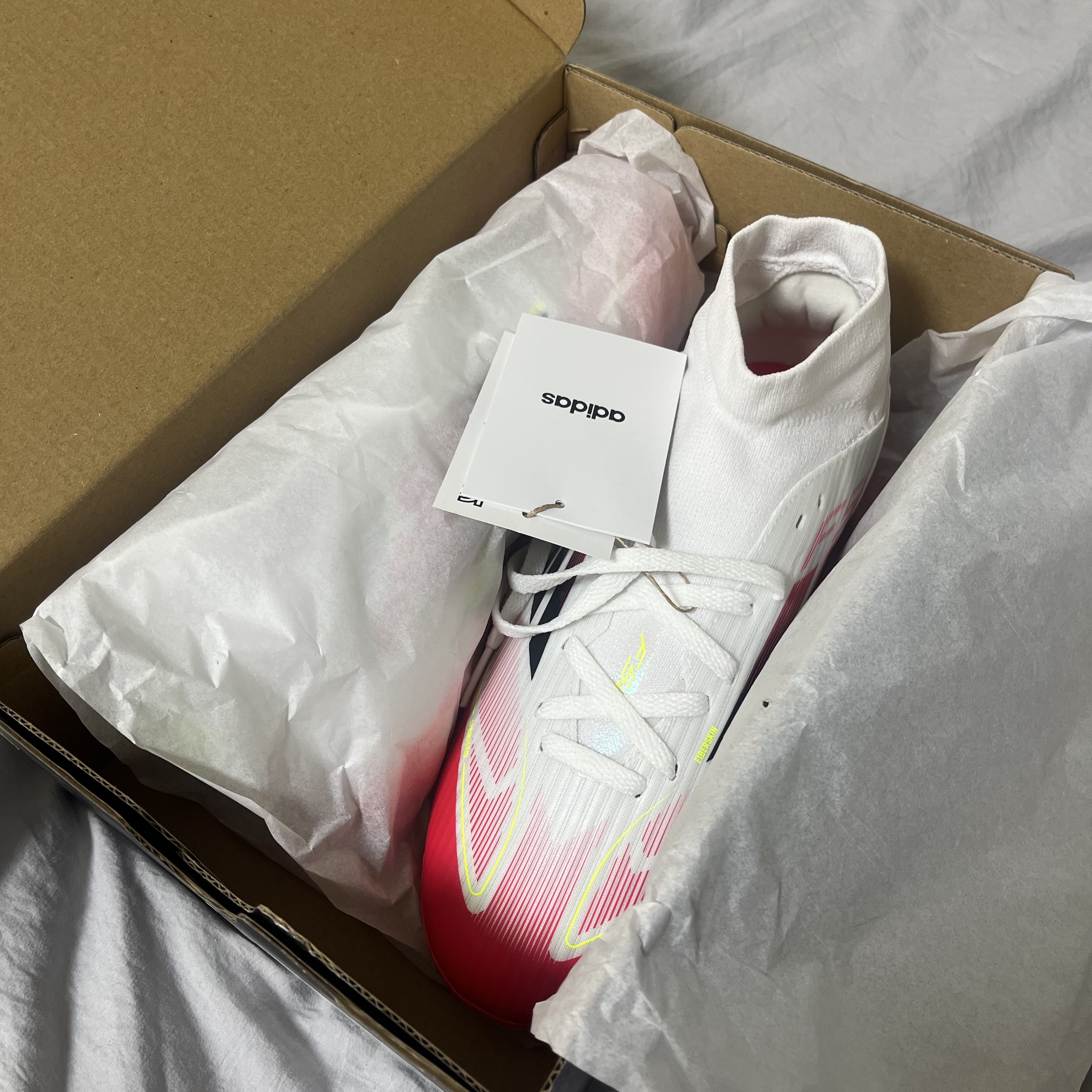 Adidas F50 Elite Laceless FG Cloud White Core Black 착용 스타일 - 4