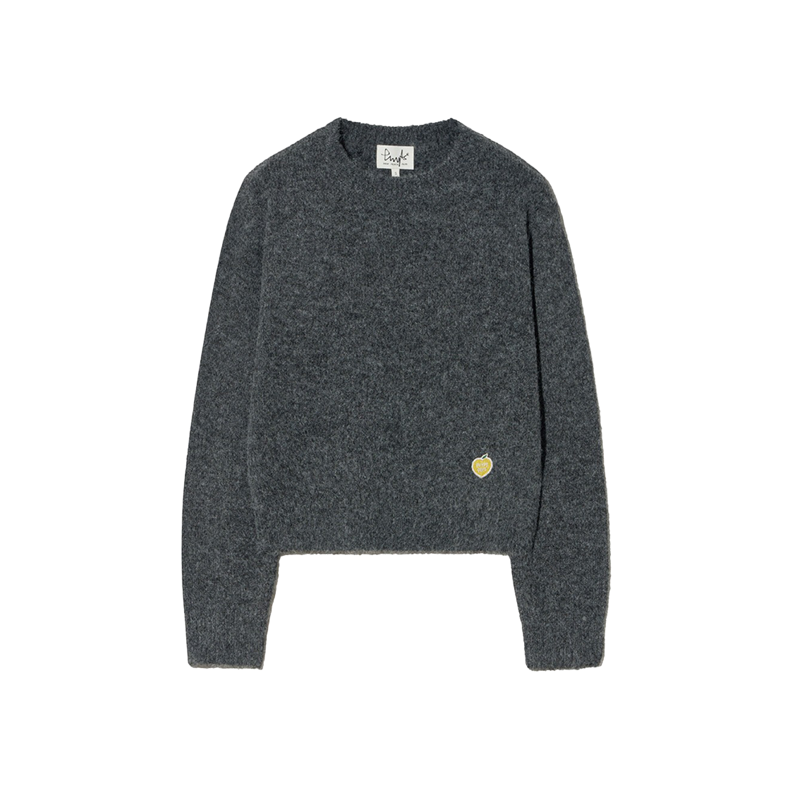 PEW1KT201ACH Phyps Dept Heart Apple Cropped Knit Charcoal
