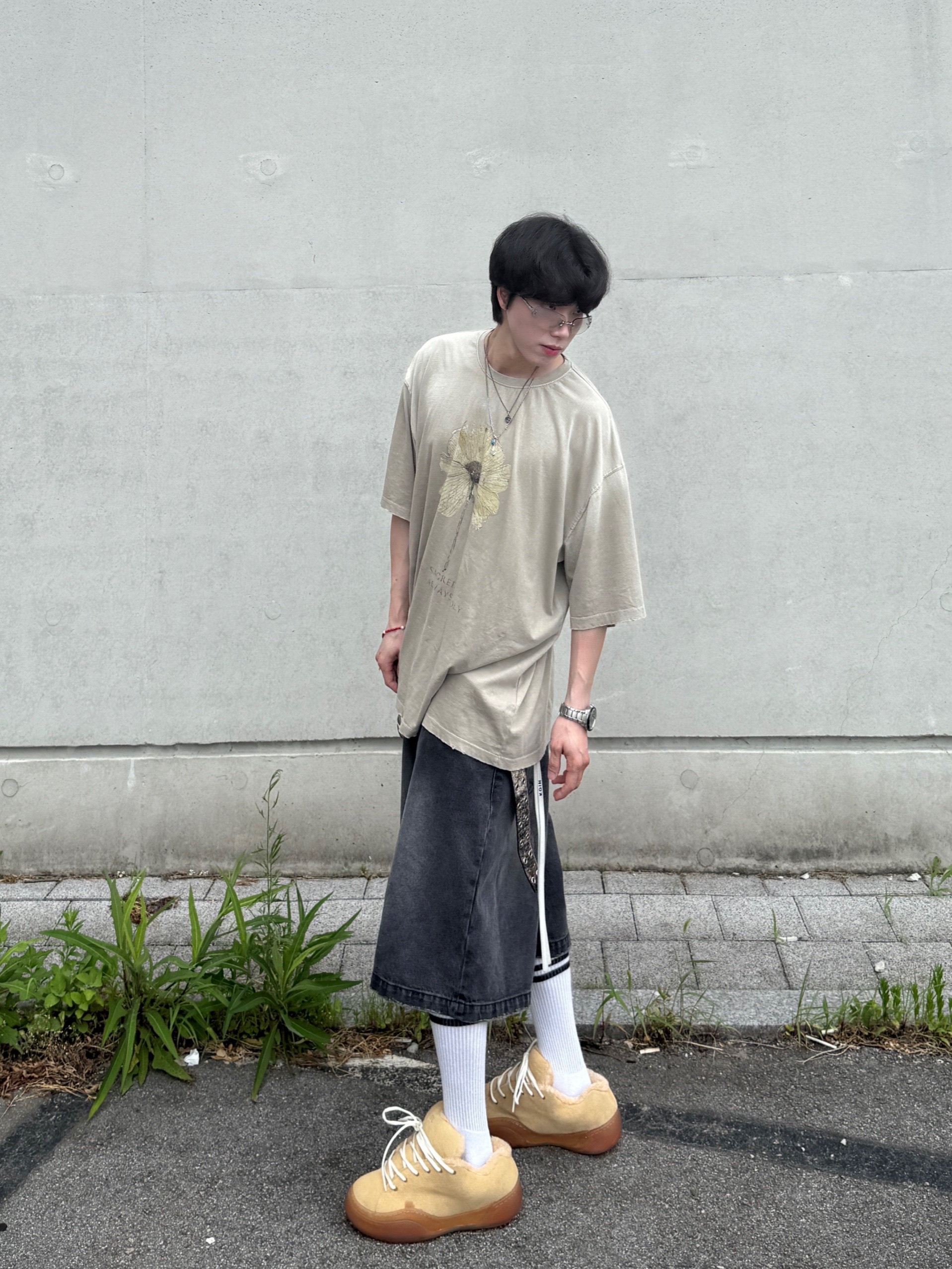 ERL Vamp Skate Shoes Sand, ERL Vamp Skate Shoe Pirate Black 착용 스타일 - 2