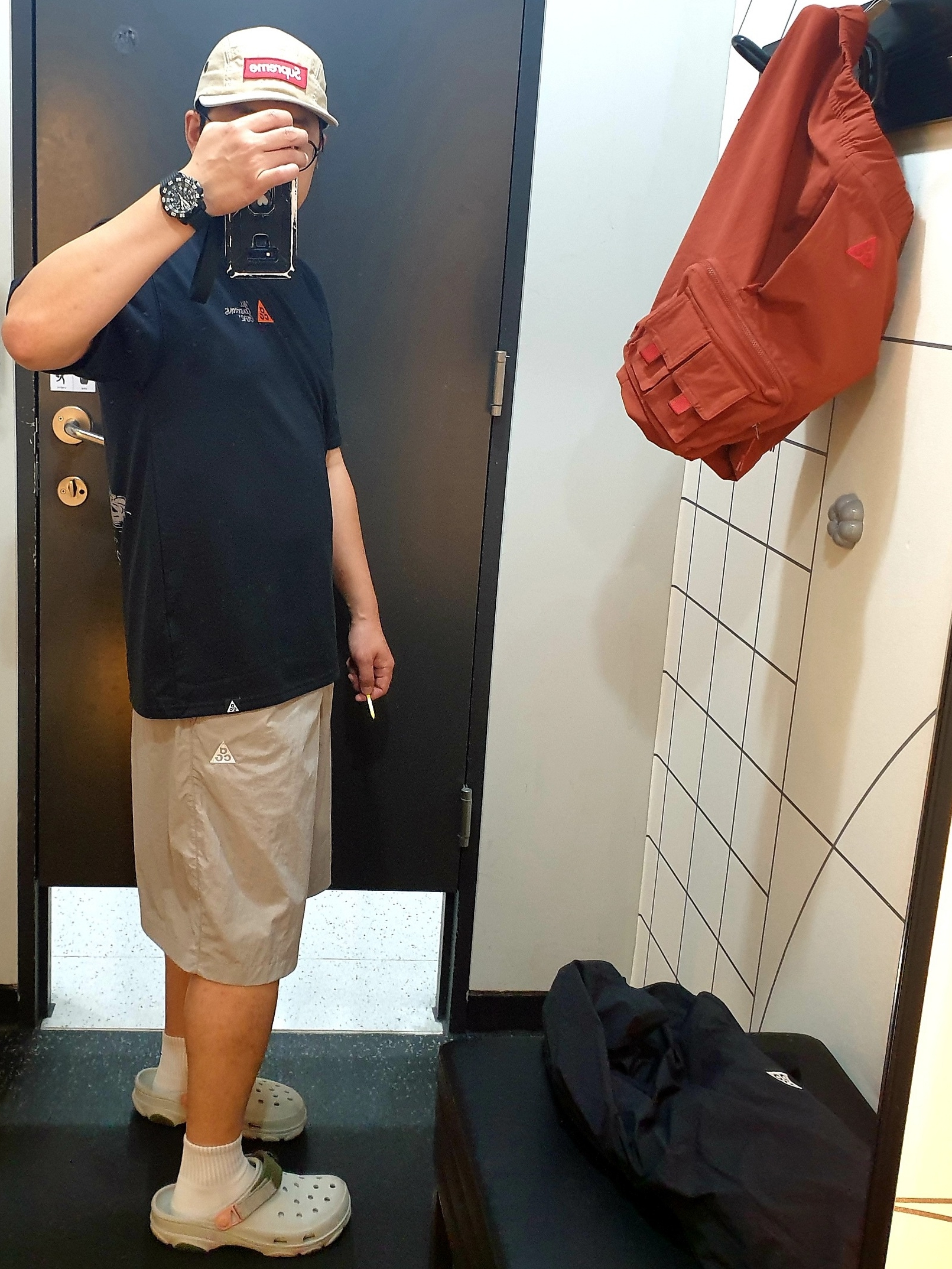 Nike ACG Orb Weaver UV Repel Oversized Shorts Black Anthracite - Asia, Nike ACG Orb Weaver UV Repel Oversized Shorts College Grey Football Grey - Asia 착용 스타일