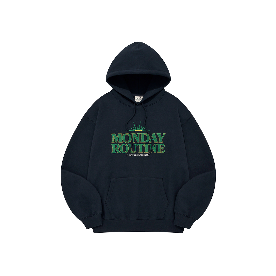 피지컬 디파트먼트 먼데이루틴 스티치 후드 네이비