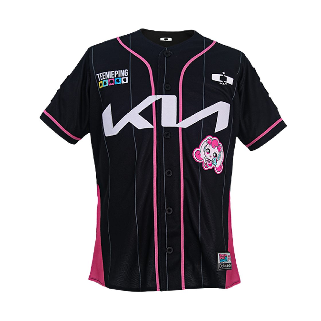 디플러스 기아 x 캐치! 티니핑 베이스볼 저지 블랙 (논 마킹 버전)(Dplus Kia x Catch! Teenieping Baseball Jersey Black (Non Marking Ver.))