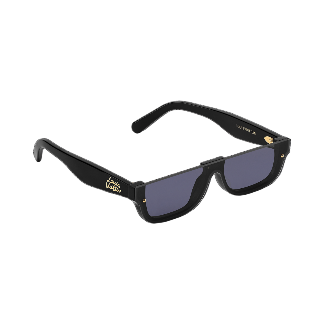 (W) 루이비통 LV 스크립트 렉탱귤러 선글라스 블랙((W) Louis Vuitton LV Script Rectangle Sunglasses Black) - 3