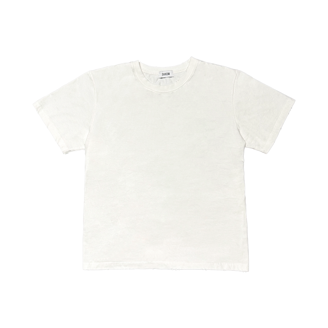 쉐도우 그라인드 크롭 컷 티셔츠 화이트(SHXDW Grind Crop Cut T-Shirt White)