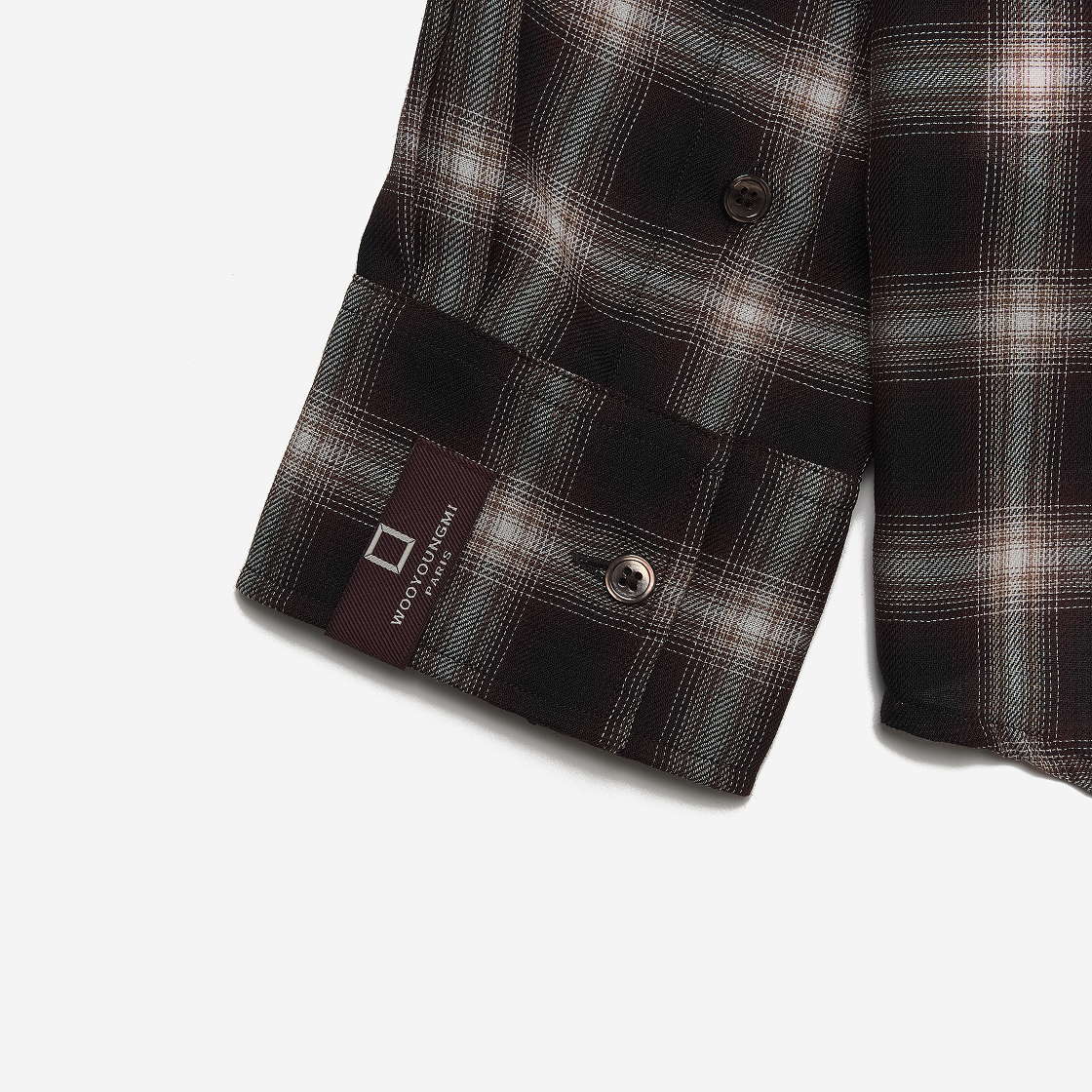 우영미 그라데이션 체크 셔츠 레드 - 25FW(Wooyoungmi Gradation Check Shirt Red - 25FW) - 6