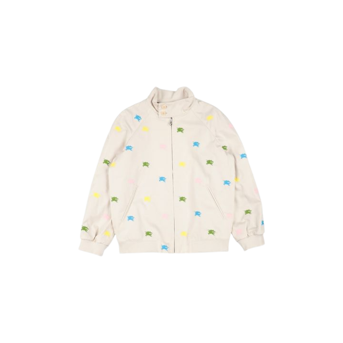 8078181 (Kids) Burberry EKD Embroidered Harrington Jacket White
