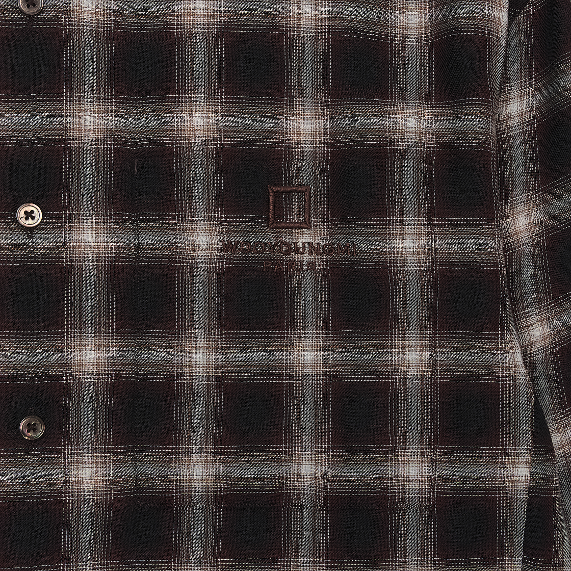 우영미 그라데이션 체크 셔츠 레드 - 25FW(Wooyoungmi Gradation Check Shirt Red - 25FW) - 3