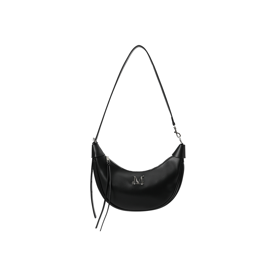 무센트 문벨라 메탈로고 반달 호보 크로스백 남녀공용(MUCENT Moonbella Metal Logo Half-Moon Cross Bag Unisex)