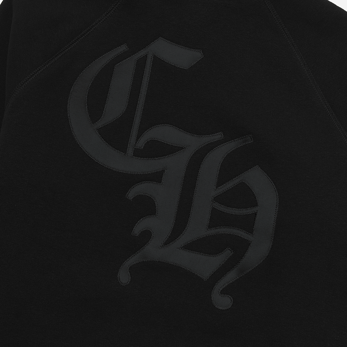 크롬하츠 나일론 세메터리 크로스 패치 CH 백 로고 후드 블랙(Chrome Hearts Nylon Cemetery Cross Patch CH Back Logo Hoodie Black) - 3
