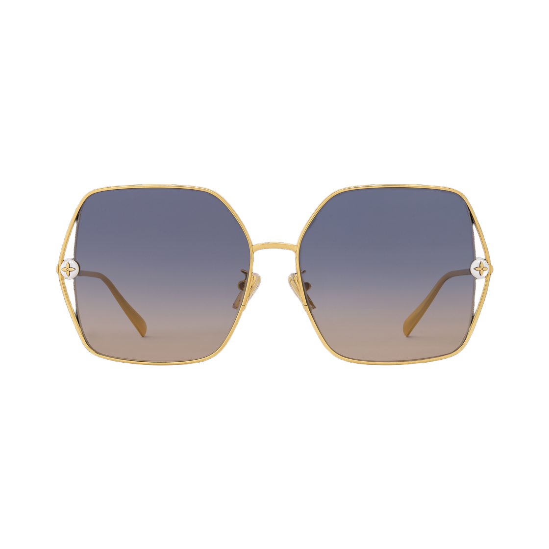 (W) 루이비통 펄 트윌 스퀘어 선글라스 골드((W) Louis Vuitton Pearl Twill Square Sunglasses Gold)