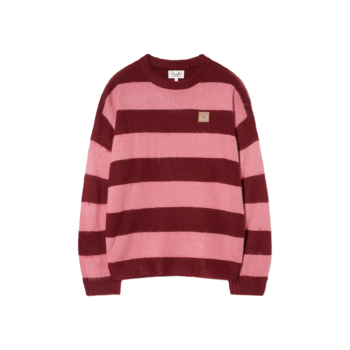 PEW1KT303API Phyps Dept Apple Label Stripe Knit Pink