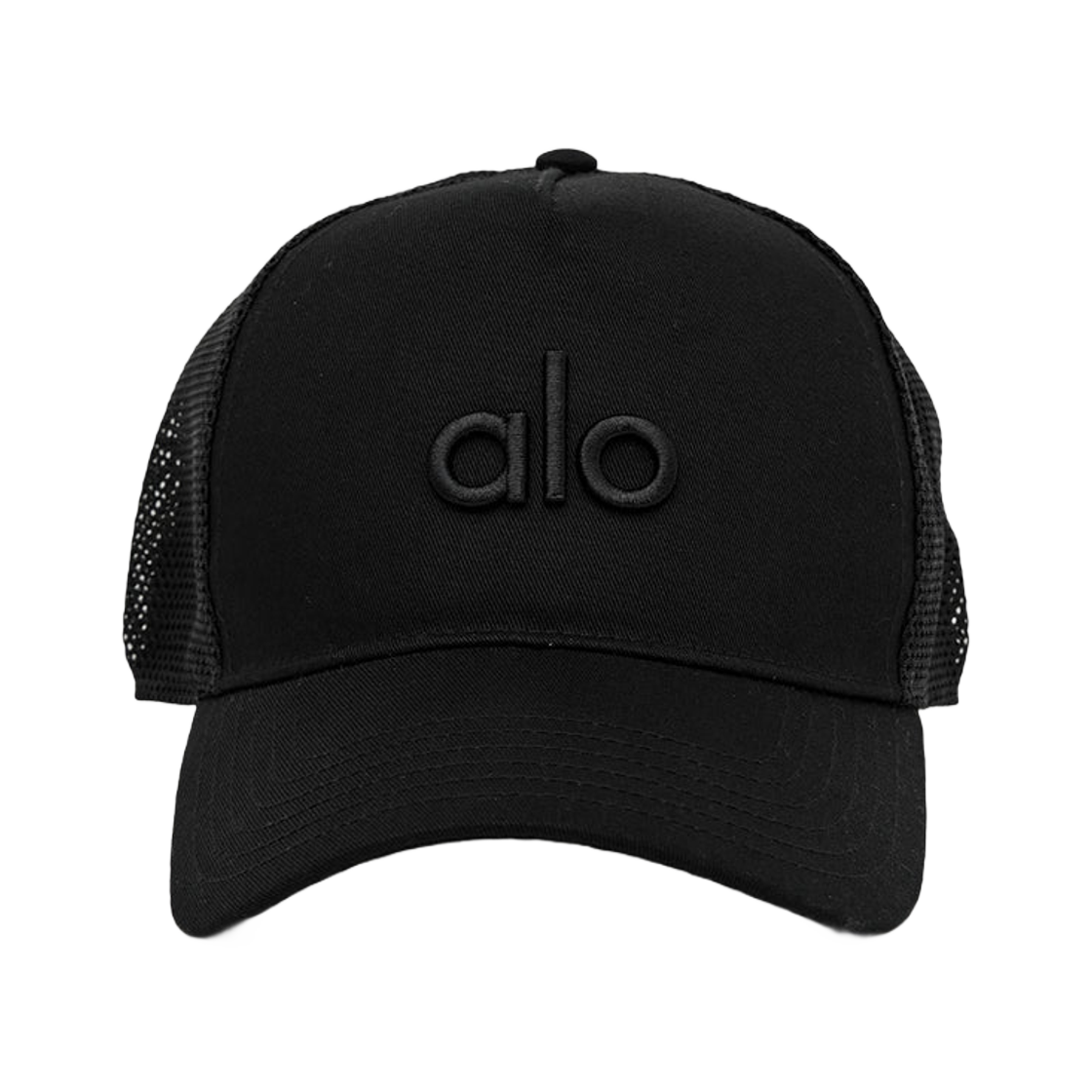 A0467U Alo Yoga District Trucker Hat Black