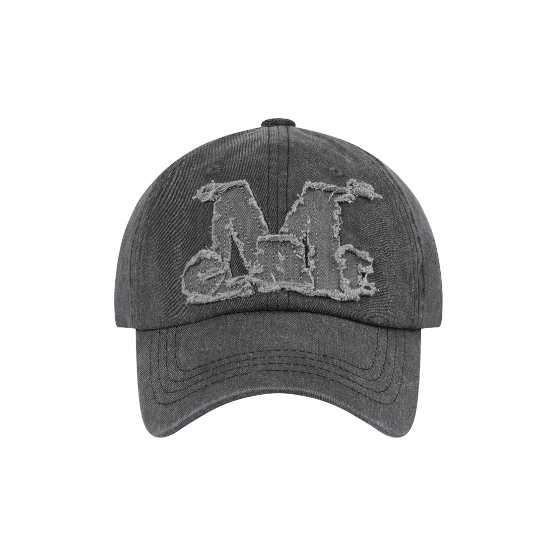 무센트 빈티지 워싱 아플리케 볼캡 다잉 그레이(그레이 로고)(MUCENT Vintage Washing Applique Ball Cap Dyeing Gray(Gray Logo))