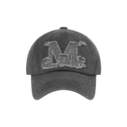 MUCENT Vintage Washing Applique Ball Cap Dyeing Gray(Gray Logo)