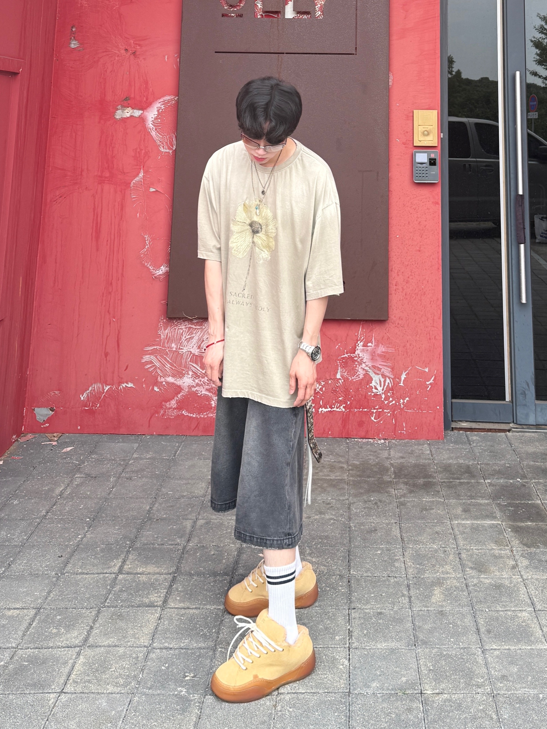 ERL Vamp Skate Shoes Sand, ERL Vamp Skate Shoe Pirate Black 착용 스타일 - 6