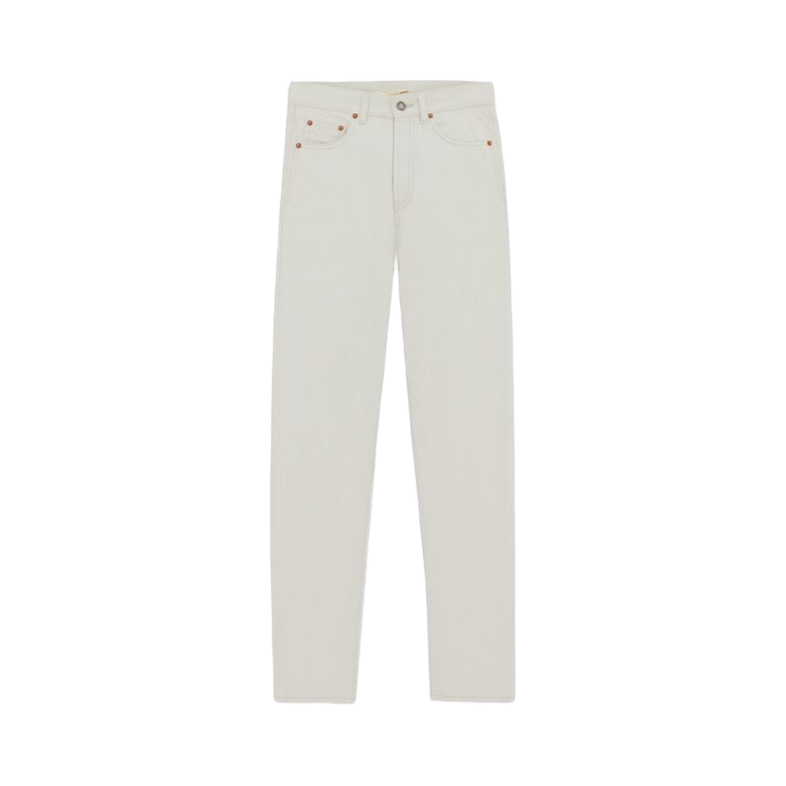 614443-Y07WA-9771 (W) Saint Laurent Slim-Fit Jeans in Denim Chalk White