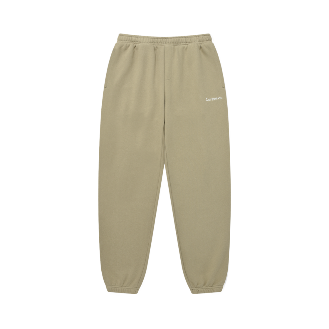 커버낫 어센틱 로고 스웻 조거 팬츠 베이지(Covernat Authentic Logo Sweat Jogger Pants Beige) - 1