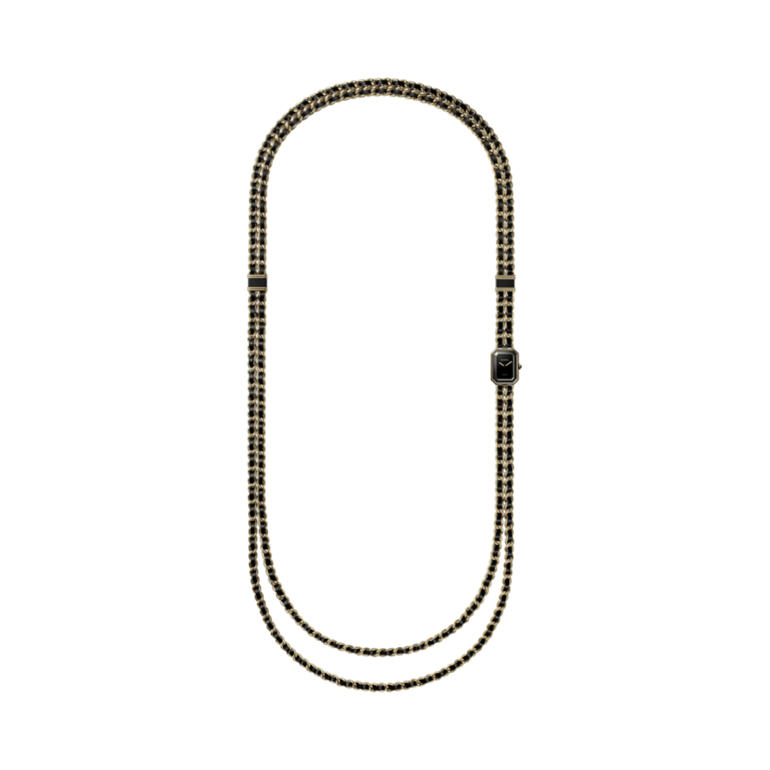 샤넬 프리미에르 사운드 워치 이어폰 블랙 래커드 옐로우 골드 블랙 레더(Chanel Premiere Sound Watch Earphones Black Lacquered Yellow Gold Black Leather)