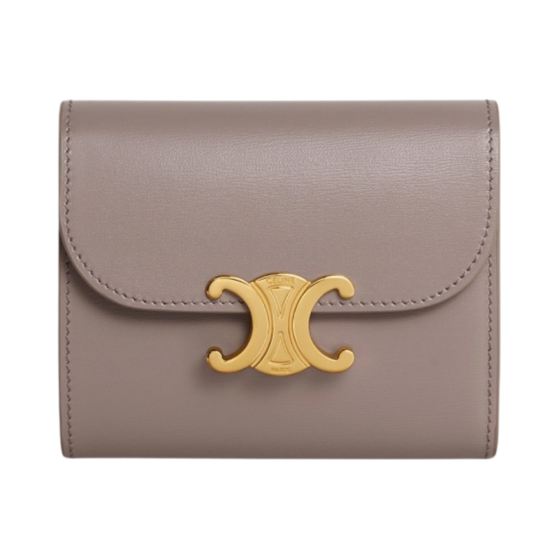 셀린느 샤이니 스무스 램스킨 스몰 트리옹프 지갑 페블(Celine Small Triomphe Wallet in Shiny Smooth Lambskin Pebble) - 1