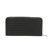 Bottega Veneta Zip Around Long Wallet Black