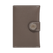 Hermes R.M.S Card Holder Evercolor & Palladium Etoupe