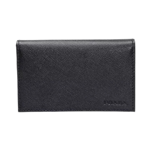 Prada Saffiano Leather Card Holder Black