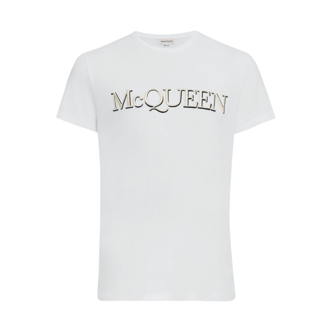알렉산더 맥퀸 자수 티셔츠 화이트(Alexander McQueen Embroidered T-shirt White) - 1