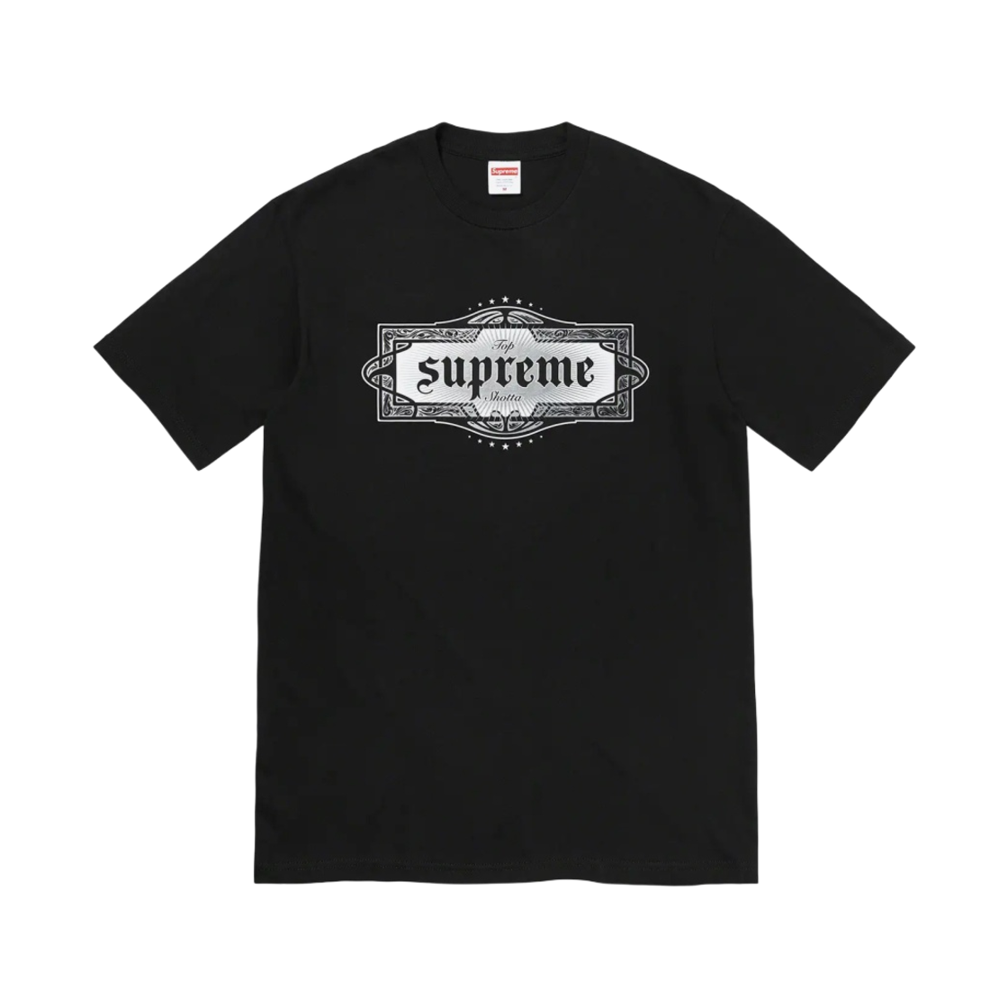 슈프림 탑 쇼타 티셔츠 블랙 - 22SS