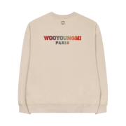 Wooyoungmi Cotton Fuzzy Back Logo Sweatshirt Ivory - 22FW