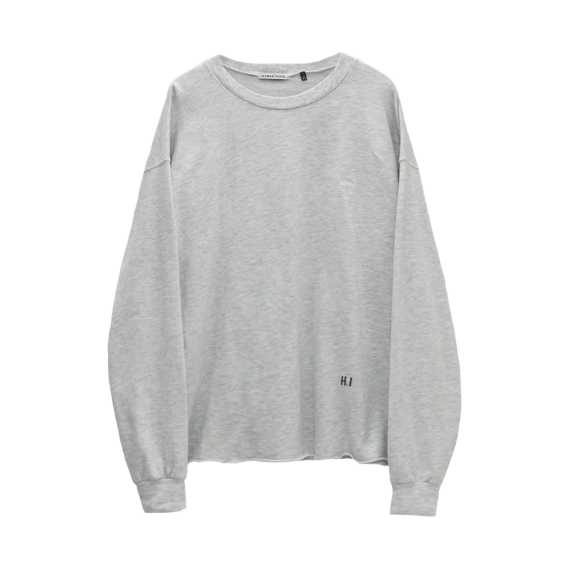 HM4ETL2101NM Polyteru Human Index Human Loosed Sweatshirt Light Melange Gray