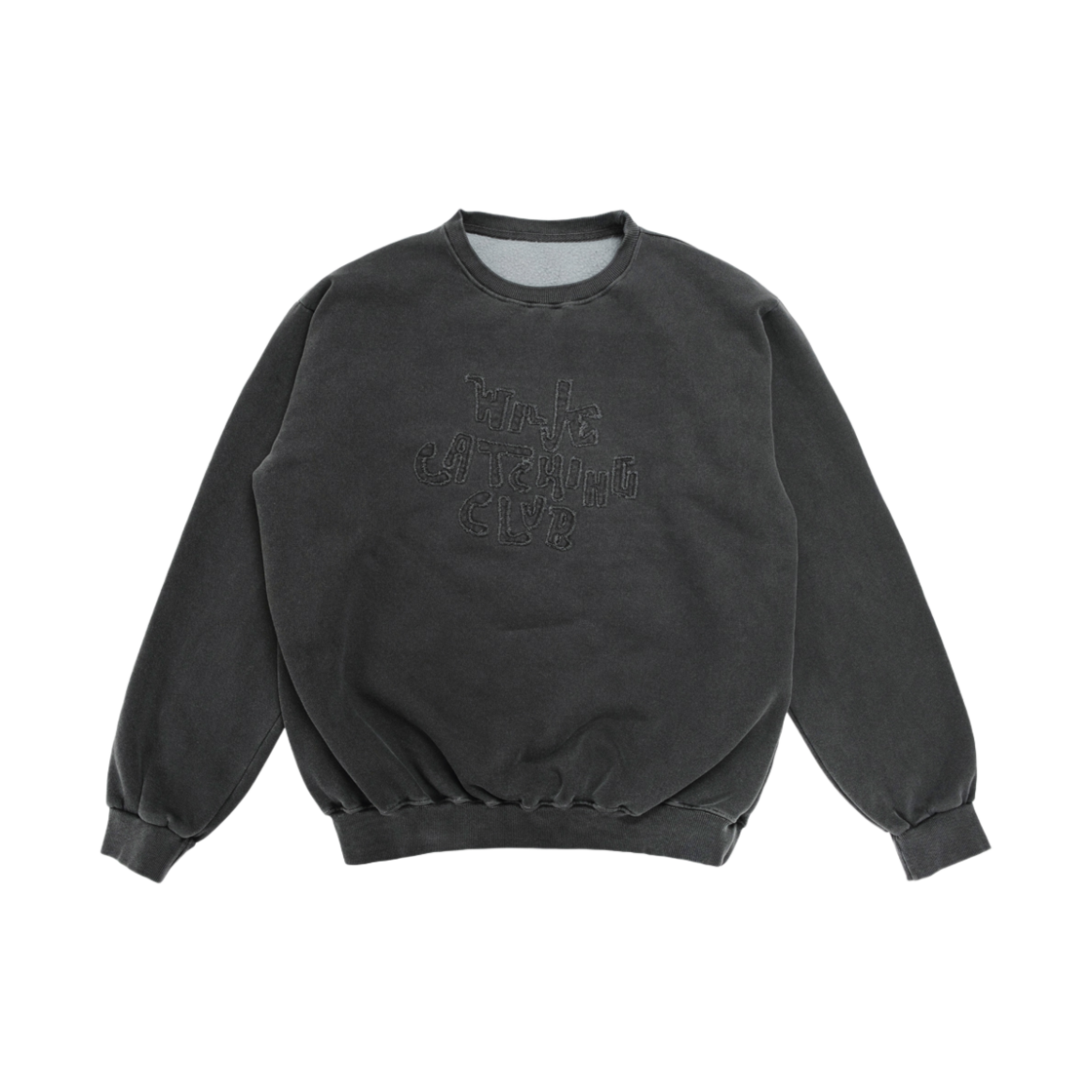 플랫웨이브 하바 패치워크 피그먼트 스웨트셔츠 차콜