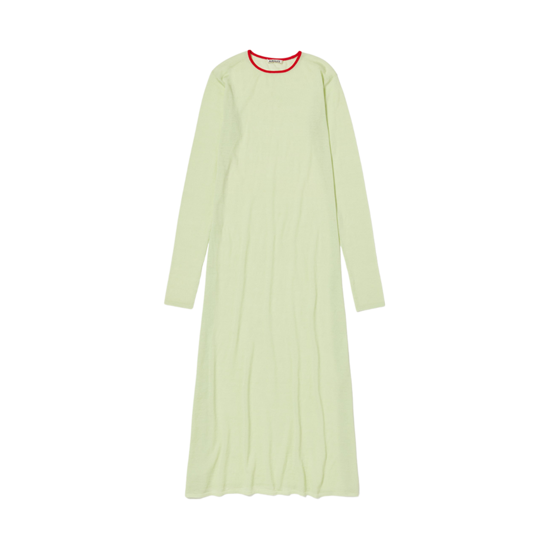 (W) 오라리 하드 트위스트 하이 게이지 울 실크 니트 드레스 라임 옐로우((W) Auralee Hard Twist High Gauge Wool Silk Knit Dress Lime Yellow)