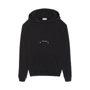 Saint Laurent Rive Gauche Logo Hoodie Black