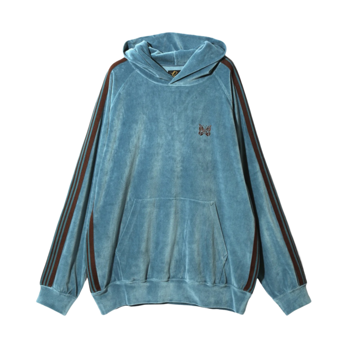 니들스 트랙 후드 벨루어 블루(Needles Track Hoodie Velour Blue) - 1