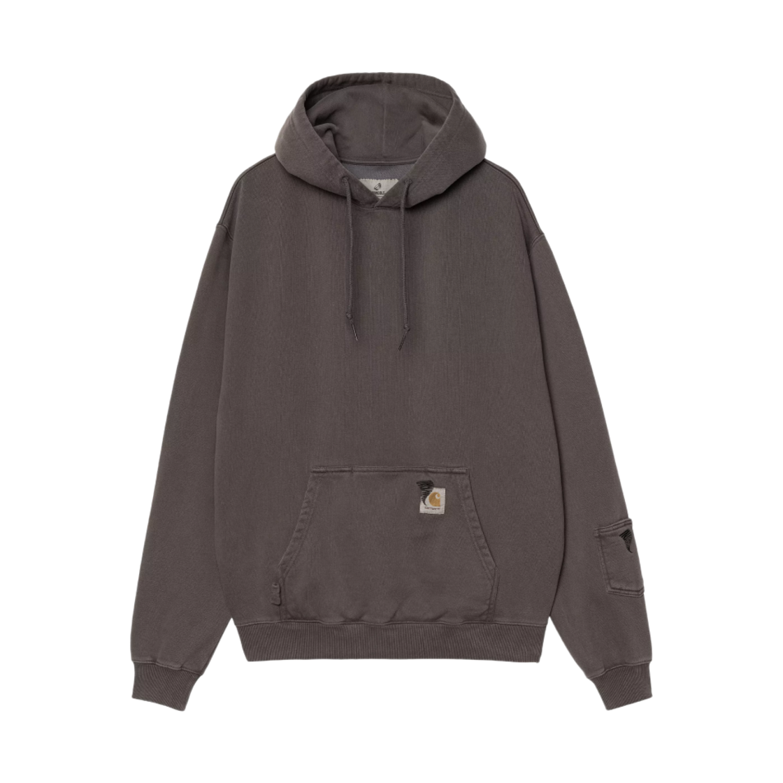 칼하트 WIP x 인빈시블 후드 피그먼트 다이드 스웨트 피그먼트 가먼트 다이드 숫(Carhartt WIP x Invincible Hooded Pigment Dyed Sweat Pigment Garment Dyed Soot)
