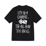Stussy Life Is A Gamble Pigment Dyed T-Shirt Black