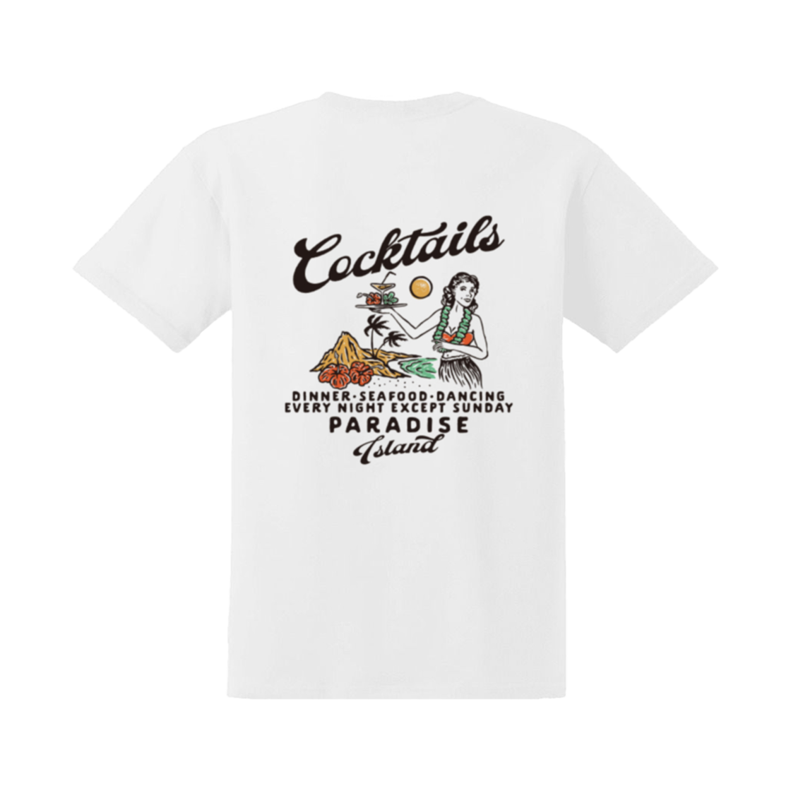 Gildan X 아메리칸 컬렉션 칵테일 티셔츠 화이트(Gildan X American Collection COCKTAIL T-Shirt White)