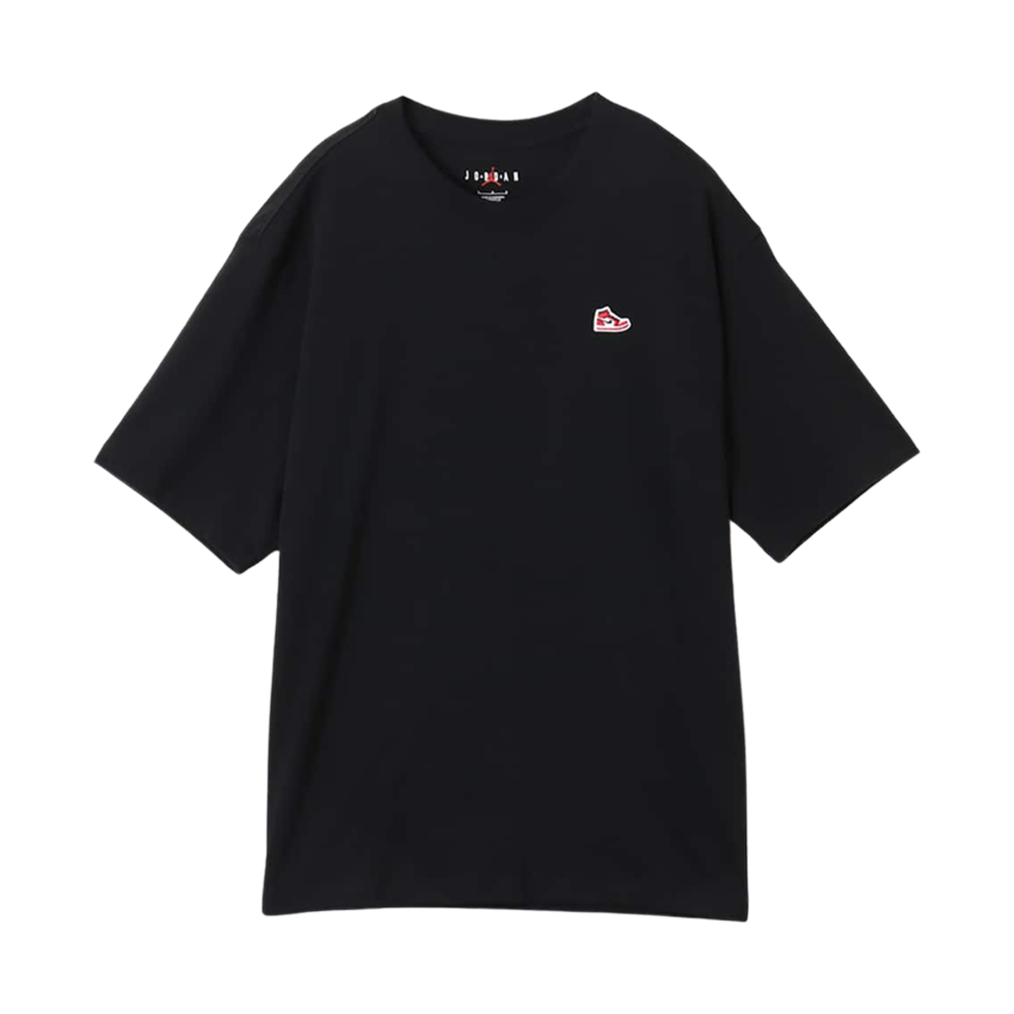 조던 브랜드 스니커즈 패치 티셔츠 블랙 바시티 레드 - 아시아(Jordan Brand Sneakers Patch T-Shirt Black Varsity Red - Asia)