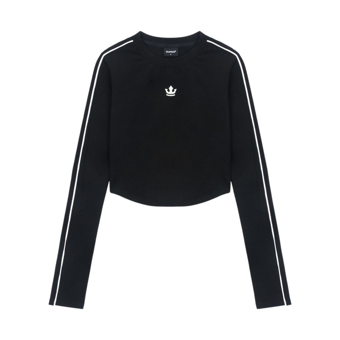 WWRL40144-BKS Supra Women's Crown Logo Slim fit Long-Sleeved T-Shirt Black - 대표 이미지 #1