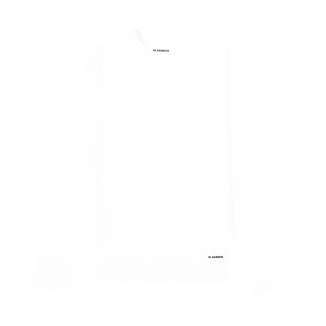 질 샌더 로고 오가닉 코튼 롱슬리브 티셔츠 화이트 세트 (3개입)(Jil Sander Organic Cotton Long Sleeve T-Shirt Set White (3 Pack)) - 2