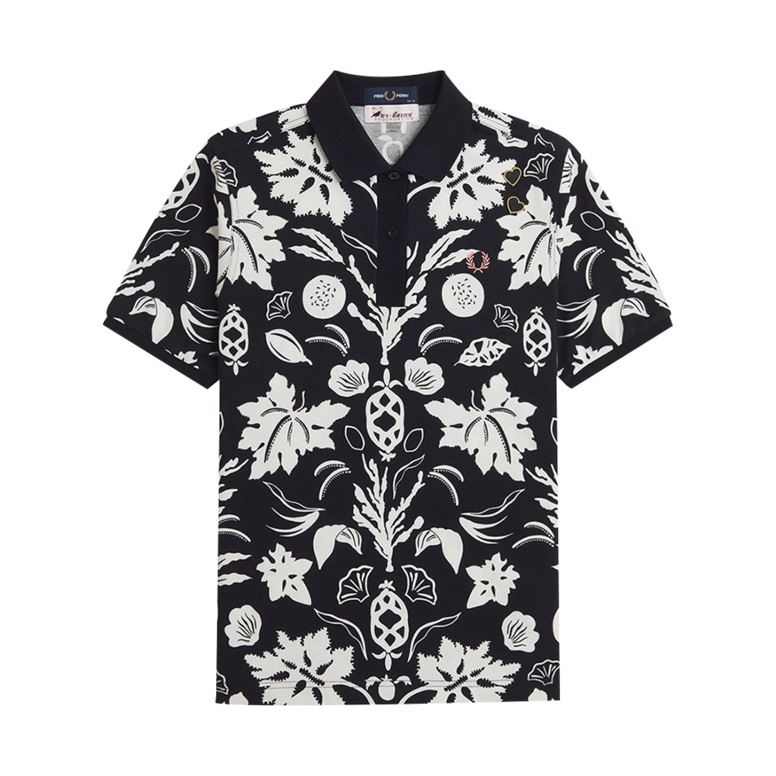 프레드페리x에이미와인하우스 프린트 프레드페리 셔츠 블랙(Fred Perry Womens Printed Fred Perry Shirt Black) - 1