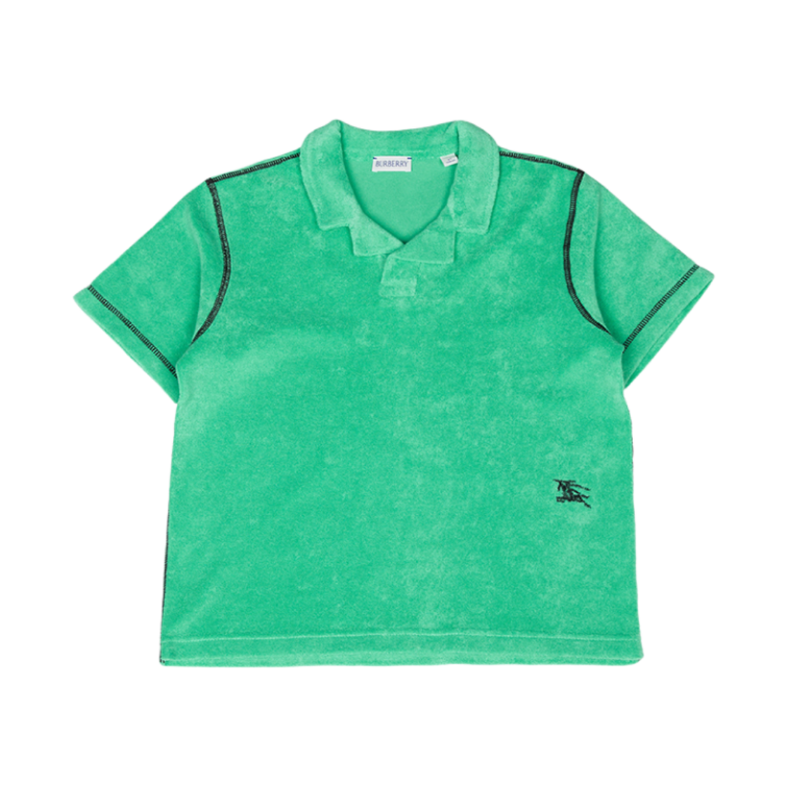 (키즈) 버버리 EKD 타월링 폴로 셔츠 민트((Kids) Burberry EKD Towelling Polo Shirt Mint)