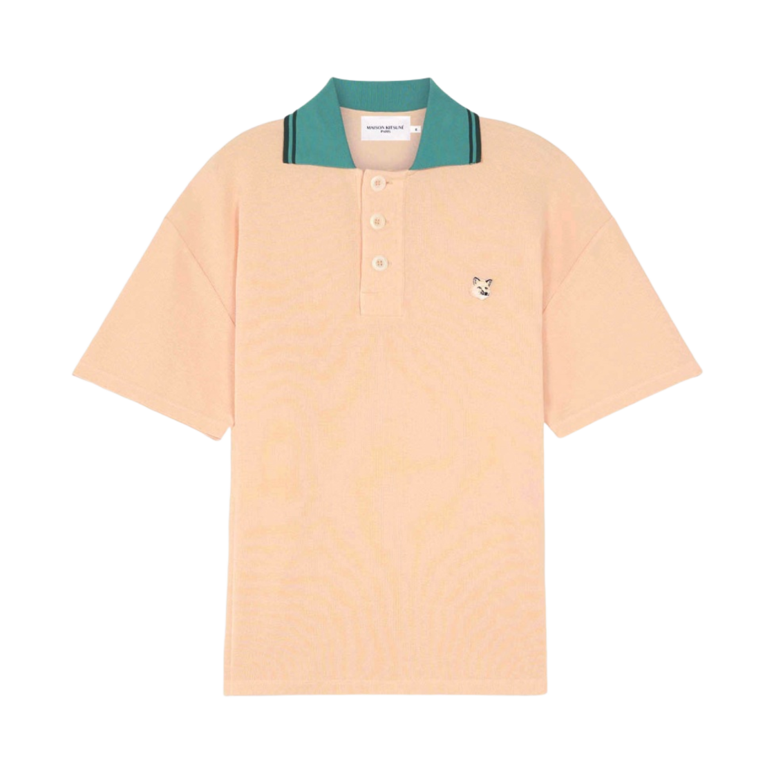 메종 키츠네 토날 폭스 헤드 패치 폴로 피치(Maison Kitsune Tonal Fox Head Patch Polo Peach) - 1