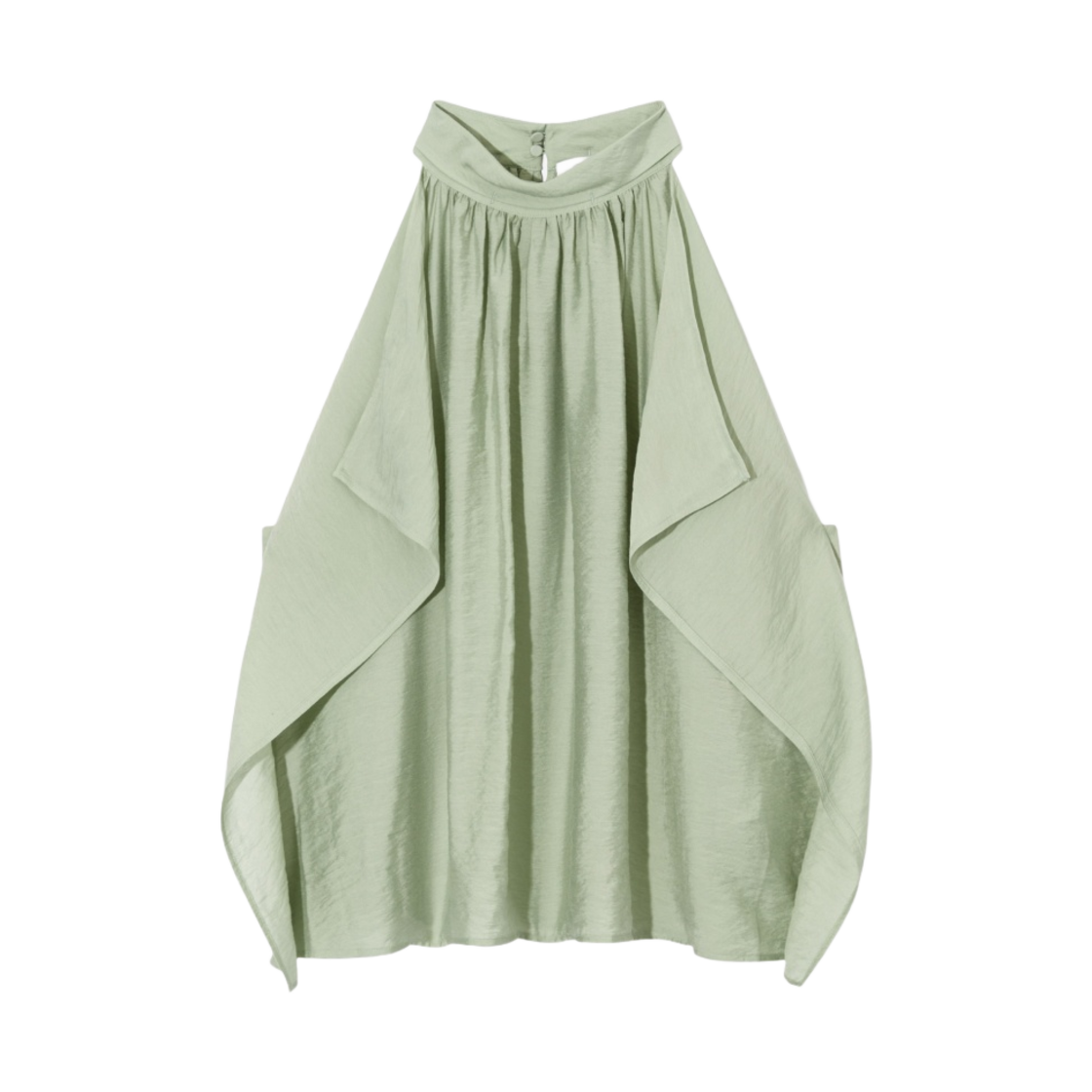 (W) 코스 플로티 홀터넥 탱크탑 그린((W) COS Floaty Halterneck Tank Top Green)