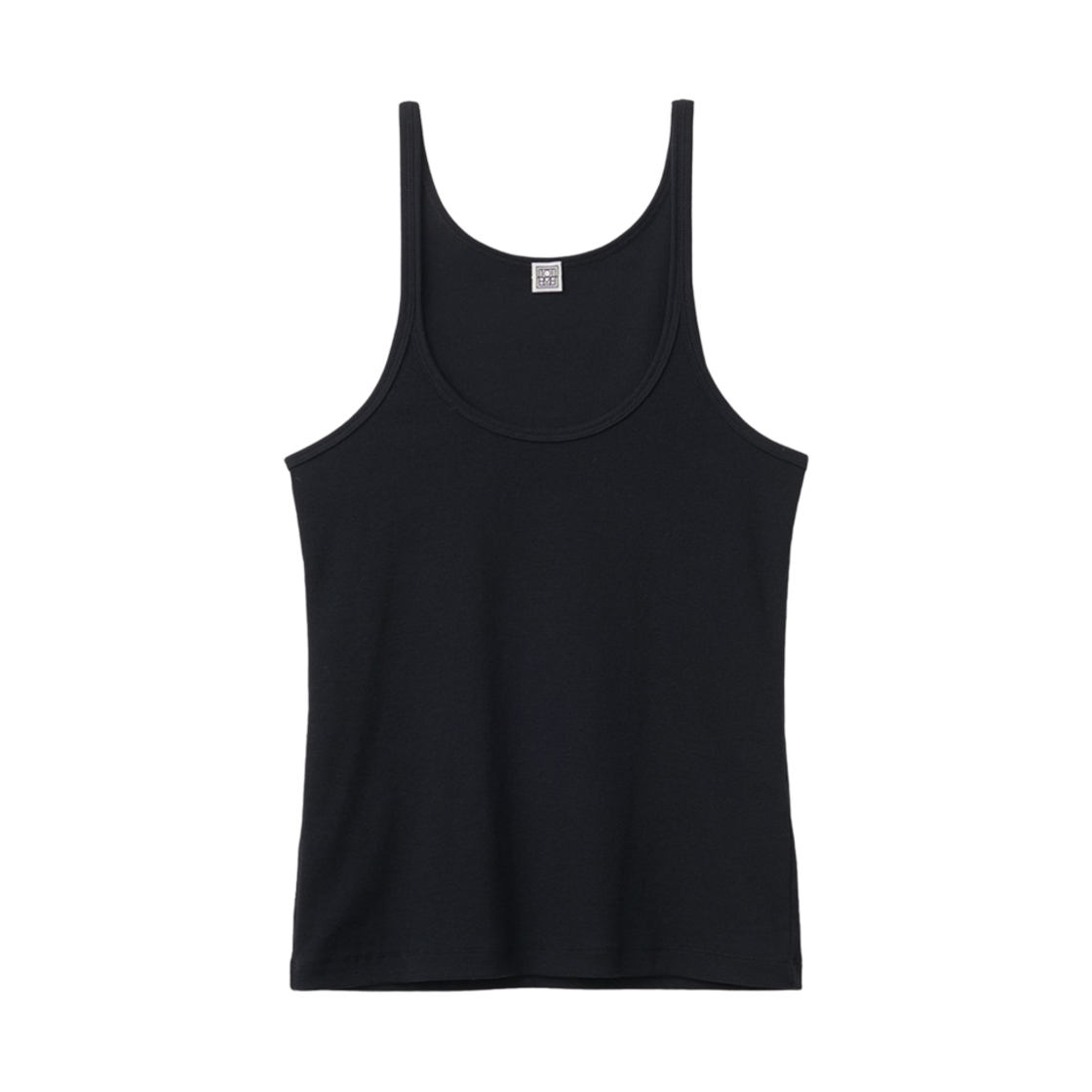 213-458-772-200 (W) Toteme Scoop Neck Rib Tank Black