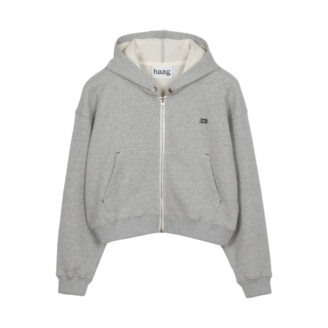 (W) 헤이그 어 집업 후디 그레이((W) Haag A Zip-Up Hoody Grey)